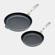 HD Nonstick 2-Piece Fry Pan Set with Stainless Steel Handle - Swiss Diamond