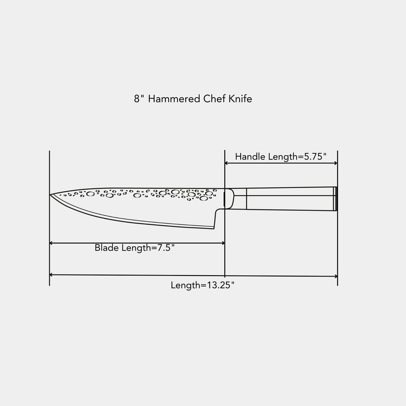 8" Hammered Chef Knife - Swiss Diamond