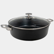 CHD Nonstick 7.2 qt Braiser with Glass Lid angle view
