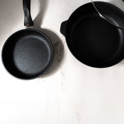 XD Nonstick 8" Fry Pan and 3.8 qt Saute Pan with Glass Lid Set top view