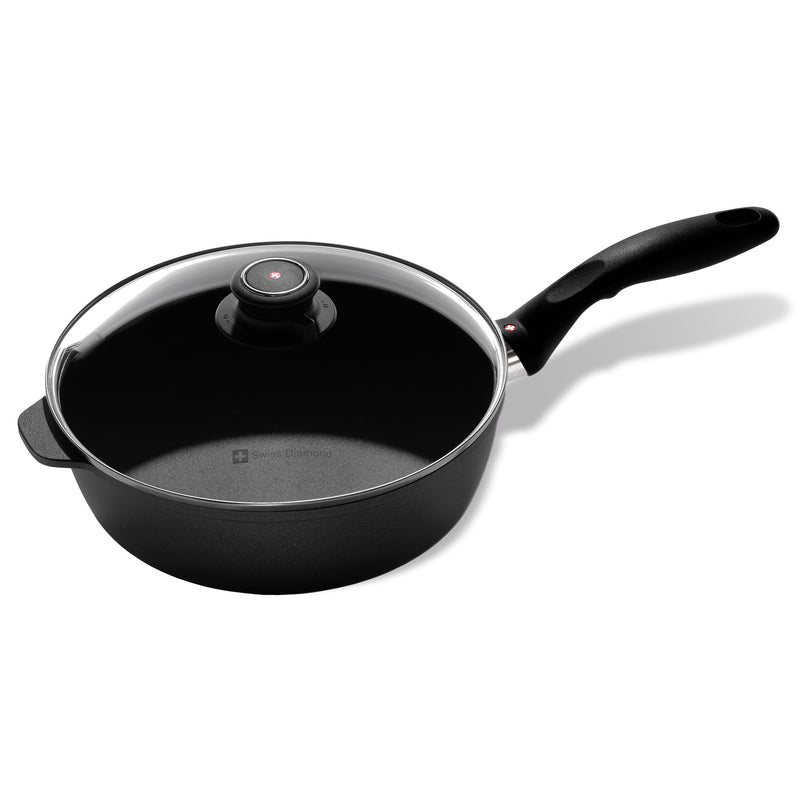 XD Nonstick Saute Pan with Glass Lid - Swiss Diamond